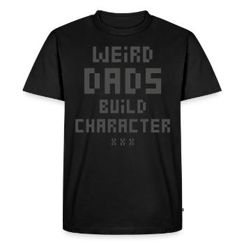 Papas bizarres Maquillage Personnage Drôle Papa - T-shirt Premium bio Homme - noir - Devant - Nico (187cm)