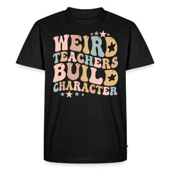 Weird Teachers Funny School Teachers - Men's Premium Organic T-Shirt - black - Front - Nico (187cm)