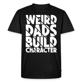 Papas bizarres Maquillage Personnage Drôle Papa - T-shirt Premium bio Homme - noir - Devant - Nico (187cm)