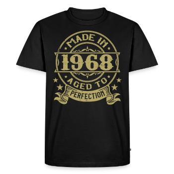 Vintage 1968 Birthday 1968 Retro Gift - Men's Premium Organic T-Shirt - black - Front - Nico (187cm)