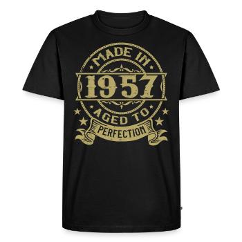 Vintage 1957 Anniversaire 1957 Cadeau 1957 Rétro - T-shirt Premium bio Homme - noir - Devant - Nico (187cm)