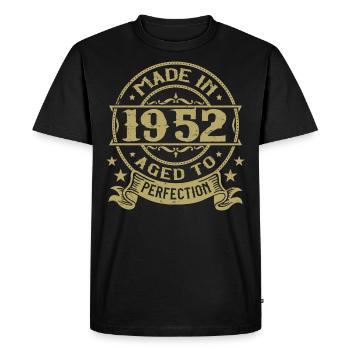 Vintage 1952 Anniversaire 1952 Cadeau 1952 Rétro - T-shirt Premium bio Homme - noir - Devant - Nico (187cm)