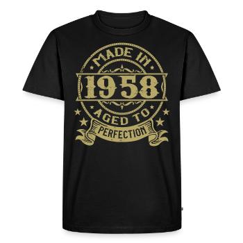 Vintage 1958 Anniversaire 1958 Cadeau 1958 Rétro - T-shirt Premium bio Homme - noir - Devant - Nico (187cm)