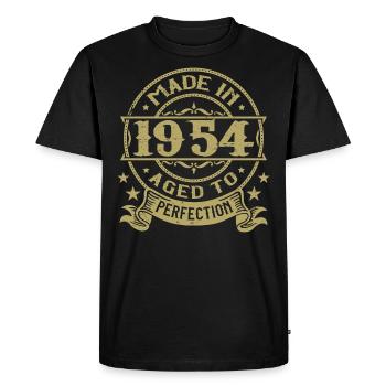 Vintage 1954 Anniversaire 1954 Cadeau 1954 Rétro - T-shirt Premium bio Homme - noir - Devant - Nico (187cm)