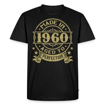 Vintage 1960 Anniversaire 1960 Cadeau 1960 Rétro - T-shirt Premium bio Homme - noir - Devant - Nico (187cm)