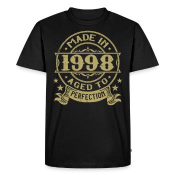 Vintage 1998 Anniversaire 1998 Cadeau 1998 Rétro - T-shirt Premium bio Homme - noir - Devant - Nico (187cm)