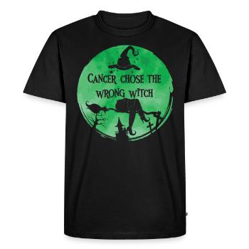 Cancer Sorcière Verte Cancer de la vésicule biliaire - T-shirt Premium bio Homme - noir - Devant - Nico (187cm)