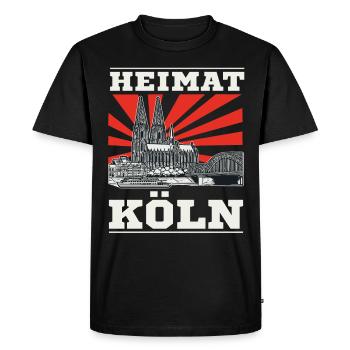 Heimat Köln Design pour les habitants de Cologne - T-shirt Premium bio Homme - noir - Devant - Nico (187cm)