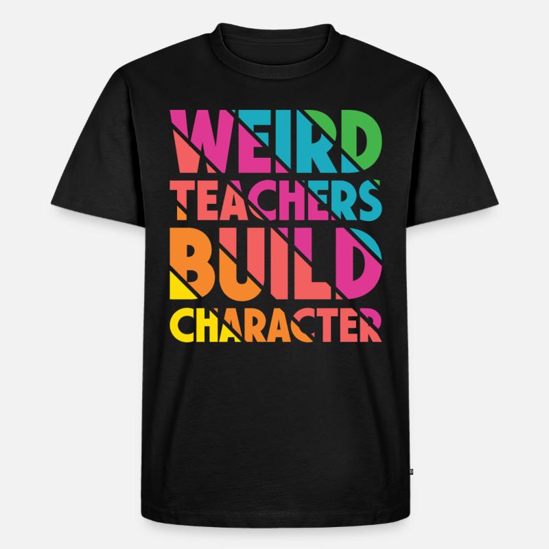 Seltsame Lehrer Lustige Schullehrer - Männer Premium Bio T-Shirt - Schwarz
