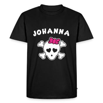 Design Pirate Johanna pour filles et femmes - T-shirt Premium bio Homme - noir - Devant - Nico (187cm)