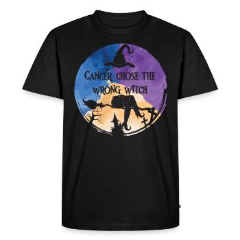Cancer Sorcière Calendula Cancer de la vessie - T-shirt Premium bio Homme - noir - Devant - Nico (187cm)