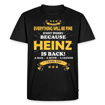 Everything will be fine Heinz Is back - Men's Premium Organic T-Shirt - black - Front - Nico (187cm)