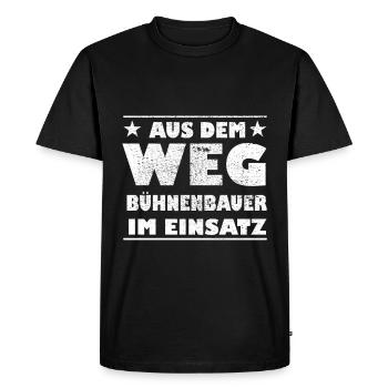 Out of the Way Stage Builder en Action Design - T-shirt Premium bio Homme - noir - Devant - Nico (187cm)