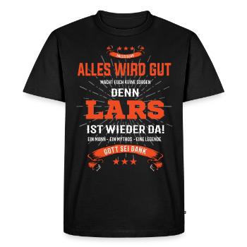 Everything's going to be alright, because Lars Is there Outfit - Men's Premium Organic T-Shirt - black - Front - Nico (187cm)