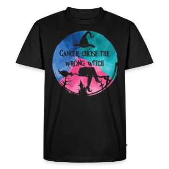 Le cancer a choisi la mauvaise sorcière cancer de la thyroïde - T-shirt Premium bio Homme - noir - Devant - Nico (187cm)