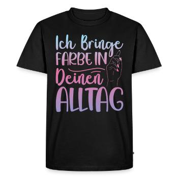 I Bring Paint Painter Dad Varnisher - Men's Premium Organic T-Shirt - black - Front - Nico (187cm)