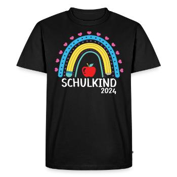 Start of school enrollment school child 2024 - Men's Premium Organic T-Shirt - black - Front - Nico (187cm)