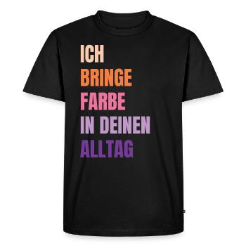 I Bring Paint Painter Dad Varnisher - Men's Premium Organic T-Shirt - black - Front - Nico (187cm)