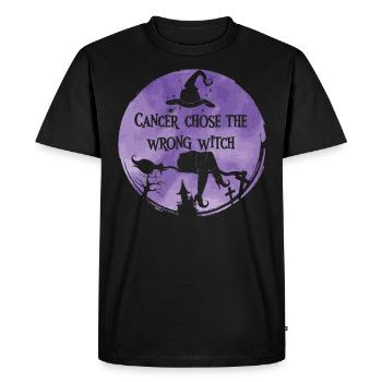 Cancer chose the witch Hodgkin's lymphoma - Men's Premium Organic T-Shirt - black - Front - Nico (187cm)