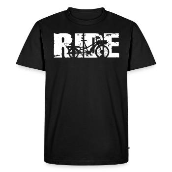 Vélo Cargo - T-shirt Premium bio Homme - noir - Devant - Nico (187cm)