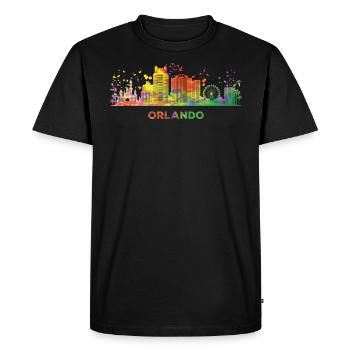 Ligne d’horizon d’Orlando Orlando - T-shirt Premium bio Homme - noir - Devant - Nico (187cm)