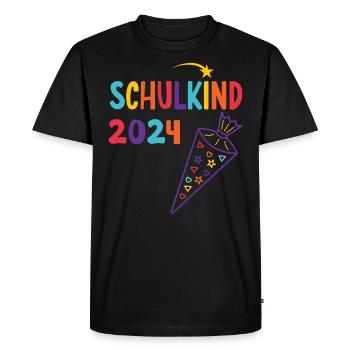 Start of school enrollment school child 2024 - Men's Premium Organic T-Shirt - black - Front - Nico (187cm)