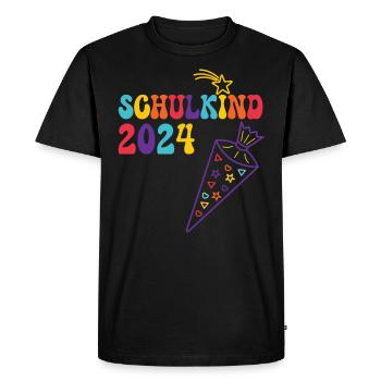 Start of school enrollment school child 2024 - Men's Premium Organic T-Shirt - black - Front - Nico (187cm)