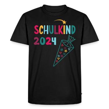 Start of school enrollment school child 2024 - Men's Premium Organic T-Shirt - black - Front - Nico (187cm)
