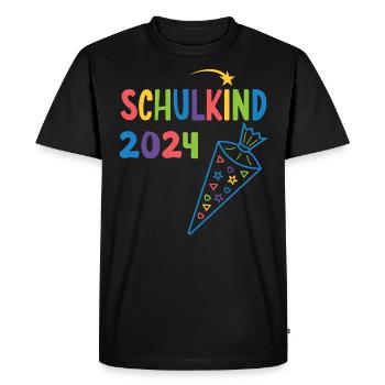 Start of school enrollment school child 2024 - Men's Premium Organic T-Shirt - black - Front - Nico (187cm)
