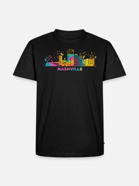Nashvillian Skyline Nashville - Men's Premium Organic T-Shirt - black