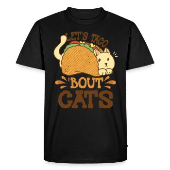 Let’s Taco Bout Cats Catlover - T-shirt Premium bio Homme - noir - Devant - Nico (187cm)