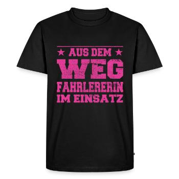 Instructeur de conduite à l’écart dans la conception d’actions - T-shirt Premium bio Homme - noir - Devant - Nico (187cm)