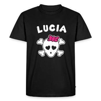 Design Pirate Lucia pour filles et femmes - T-shirt Premium bio Homme - noir - Devant - Nico (187cm)