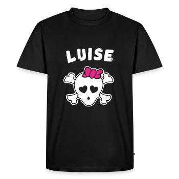 Design Pirate Luise pour filles et femmes - T-shirt Premium bio Homme - noir - Devant - Nico (187cm)