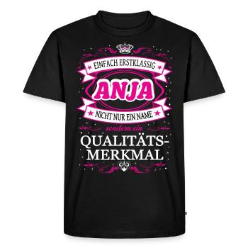 Quality feature Anja simply first-class outfit - Men's Premium Organic T-Shirt - black - Front - Nico (187cm)