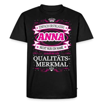 Quality Feature Anna Simply Top Notch Outfit - Men's Premium Organic T-Shirt - black - Front - Nico (187cm)