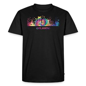Ligne d’horizon d’Orlando Orlando - T-shirt Premium bio Homme - noir - Devant - Nico (187cm)
