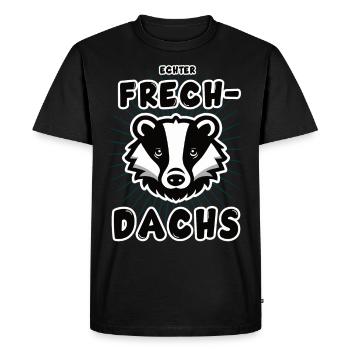 funny real naughty design - Men's Premium Organic T-Shirt - black - Front - Nico (187cm)