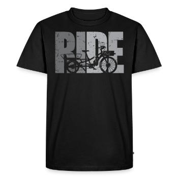 Vélo Cargo - T-shirt Premium bio Homme - noir - Devant - Nico (187cm)