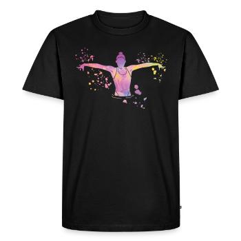 Natation artistique par équipe de natation synchronisée - T-shirt Premium bio Homme - noir - Devant - Nico (187cm)