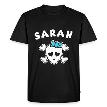 Pirate Sarah Design for Girls and Women - Men's Premium Organic T-Shirt - black - Front - Nico (187cm)