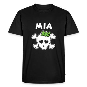 Design Pirate Mia pour les filles et les femmes - T-shirt Premium bio Homme - noir - Devant - Nico (187cm)