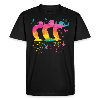 Natation artistique par équipe de natation synchronisée - T-shirt Premium bio Homme - noir - Devant - Nico (187cm)