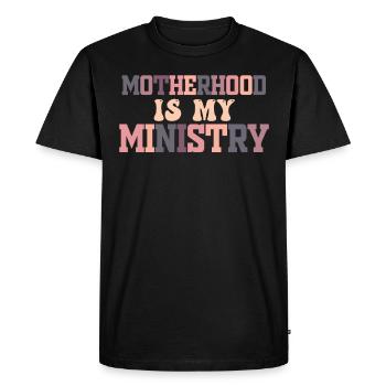 La maternité est mon ministère - T-shirt Premium bio Homme - noir - Devant - Nico (187cm)