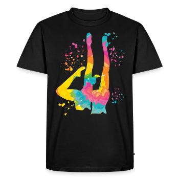 Natation artistique par équipe Natation synchronisée - T-shirt Premium bio Homme - noir - Devant - Nico (187cm)