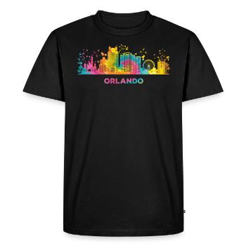 Ligne d’horizon d’Orlando Orlando - T-shirt Premium bio Homme - noir - Devant - Nico (187cm)