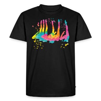 Natation artistique par équipe de natation synchronisée - T-shirt Premium bio Homme - noir - Devant - Nico (187cm)