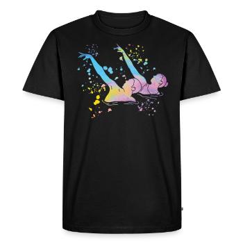 Natation artistique par équipe de natation synchronisée - T-shirt Premium bio Homme - noir - Devant - Nico (187cm)