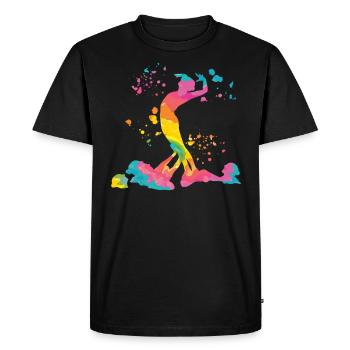 Natation artistique par équipe de natation synchronisée - T-shirt Premium bio Homme - noir - Devant - Nico (187cm)