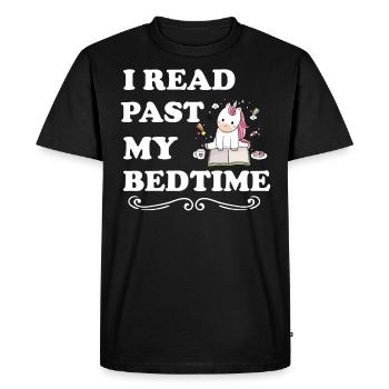 Je lis licorne après le coucher - T-shirt Premium bio Homme - noir - Devant - Nico (187cm)